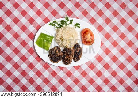 Meatball Balls From Traditional Turkish Cuisine Dishes, Grilled Meatballs, Turkish Izgara Kofte, A N