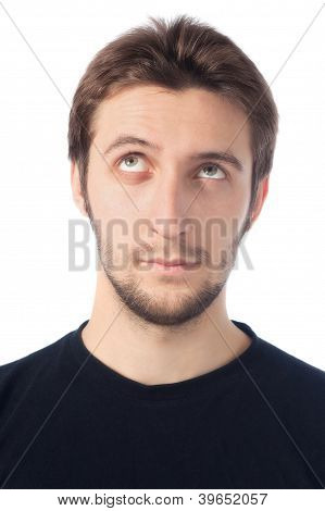 Young Man Looking Up