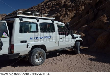 Toyota jeep popular for desert safari. Sharm El Sheikh, Egypt on November 8, 2020