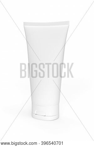 Squeezable Cosmetic Bottle Mockup Isolated On White Background - 3d Render
