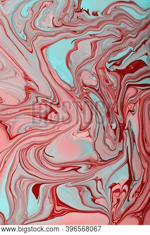 Pastel Abstract Background, Made From Mixed Nail Polishes, Make Up Concept.beautiful Stains Of Liqui