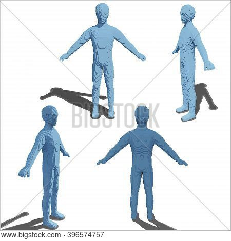 Human Male Image Physique Graphics Cartoon Voxel Cube