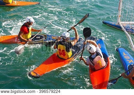 Siracusa, Italy - July, 03: Canoe Polo Competition In The Siracusa Sea On July 03, 2009