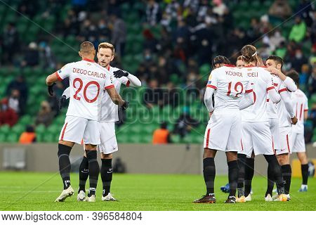 Krasnodar, Russia - November 24, 2020: Ivan Rakitic Of Sevilla Fc Before The Uefa Champions League G