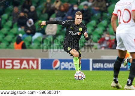 Krasnodar, Russia - November 24, 2020: Viktor Claesson Of Fc Krasnodar In Action During The Uefa Cha