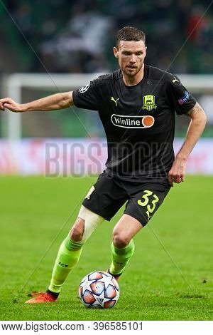 Krasnodar, Russia - November 24, 2020: Marcus Berg Of Fc Krasnodar In Action During The Uefa Champio