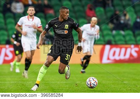 Krasnodar, Russia - November 24, 2020: Kaio Fernando Of Fc Krasnodar In Action During The Uefa Champ