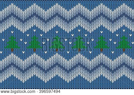 Winter Knitted Seamless Pattern, Scandynavian Style