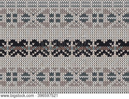 Fair Isle Knitted Colorful Seamless Pattern, Scandynavian Style