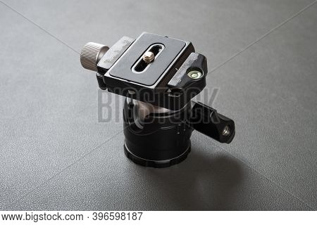 Compact Ballhead Tripod Head In A Dark Background