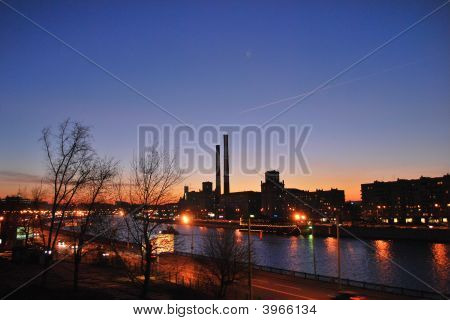 Urban solnedgang