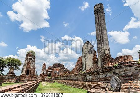 Old Ayutthaya Historical Park In Thailand, Asia