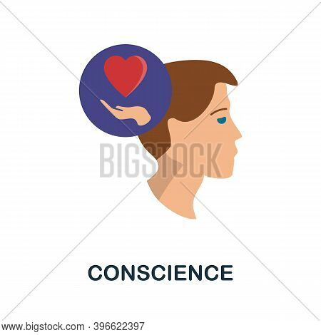 Conscience Icon. Simple Element From Personality Collection. Creative Conscience Icon For Web Design