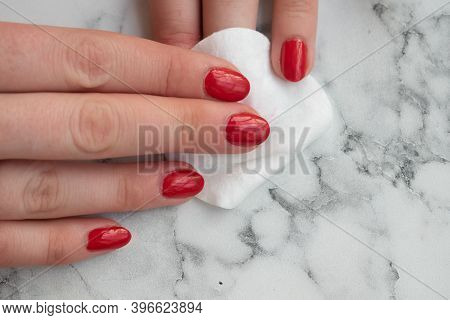 Cotton Pad For Removing Nail Polish Yourself