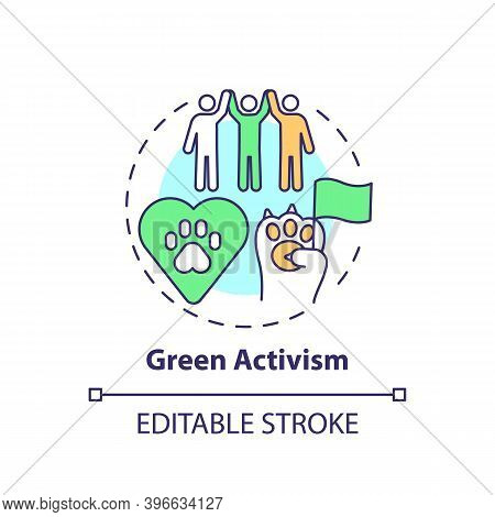 Green Activism Concept Icon. Environment Protection Movement. Animal Abuse, Wildlife Conservation Id