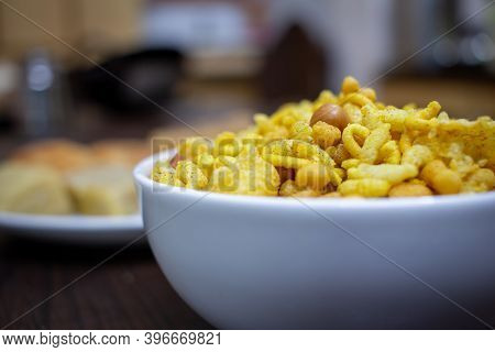 Indian Crispy Snack Which Is Referred With Different Names Like Chivda, Madras Mixture. Indian Sweet