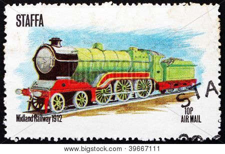 Postage stamp Staffa, Scotland 1973 Locomotive