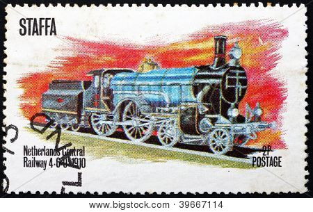 Postage stamp Staffa, Scotland 1973 Locomotive