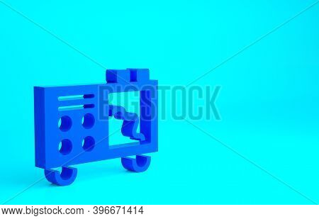 Blue Spectrometer Icon Isolated On Blue Background. Minimalism Concept. 3d Illustration 3d Render