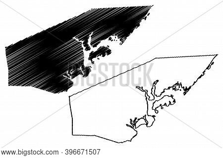 Lamu County (republic Of Kenya, Coast Province) Map Vector Illustration, Scribble Sketch Lamu Map