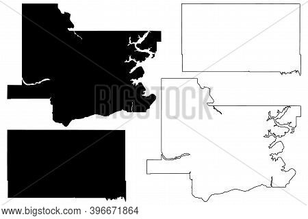 Wagoner And Washita County, Oklahoma State (u.s. County, United States Of America, Usa, U.s., Us) Ma