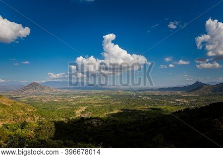 Beautiful Mountain Panorama Taken On Motorbike Trip From Cam Ranh To Dalat, Vietnam. Khanh Hoa, Ninh