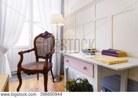 Cozy Reading Corner Decorated With Upcycled Furniture