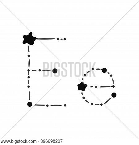 Letter E Logo Template Vector Design Stars Constellation