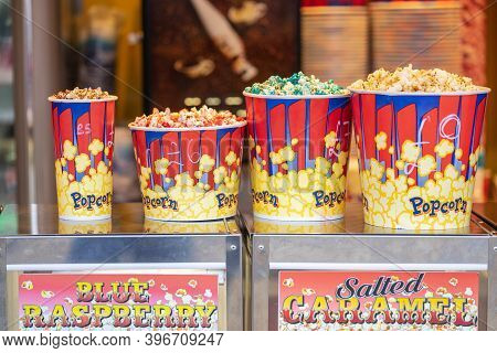 Popcorn, Popped Corn, Popcorns Or Pop-corn Is A Variety Of Corn Kernel Which Expands And Puffs Up Wh