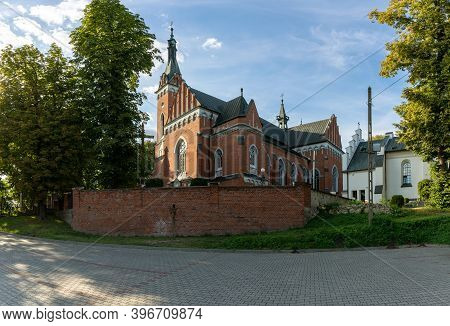 Wawolnica, Poland - August 24,2020: Church Of St. Adalbert In Wawolnica Near The Famous Chapel Of Th