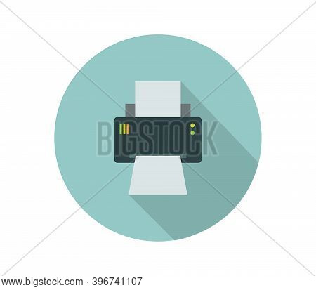 Printer Icon Illustrated In Vector On White Background