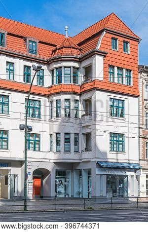 Berlin, Germany - October 3, 2020: Typical For The District Of Pankow Old Town House At The Street B