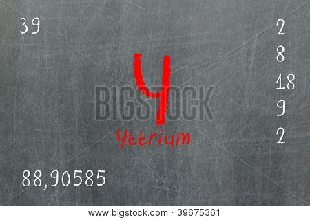 Eristetty Blackboard Jaksollinen, Yttrium