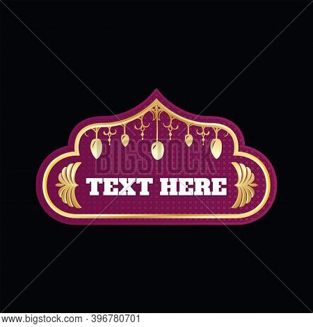 Decorative Arabic Style Frame 3d Render Vector Template