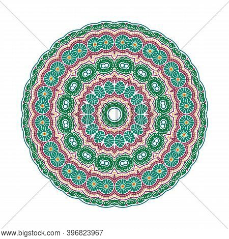 Mandala Ornament Background. Round Vintage Decorative Elements.