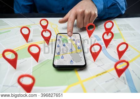 Local City Map Locator Pin Marker Search
