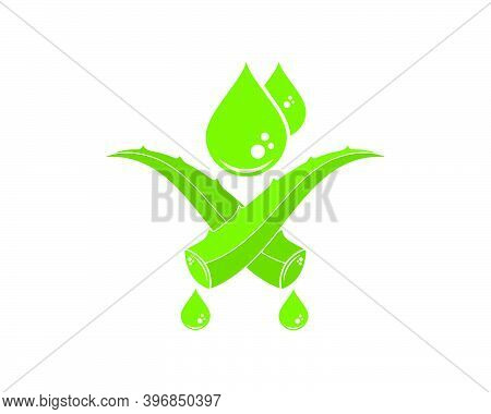 Aloevera Logo Icon Vector Illustration Design