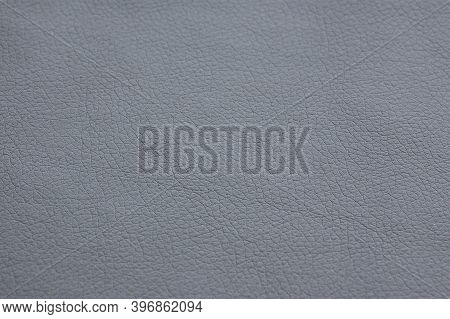 Leather Gray Background. Background With Artificial Gray Leather. Gray Texture
