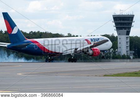 July 2, 2019, Moscow, Russia. Airplane Boeing 767-300 Azur Air Airline At Vnukovo Airport In Moscow.