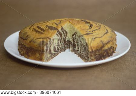 Zebra Cake, A Cake With Pattern Similar To Zebras