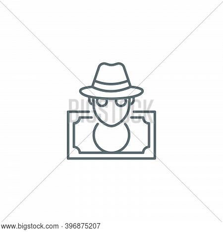 Fraud Color, Line, Outline Vector Sign, Linear Style Pictogram Isolated On White. Symbol, Logo Illus