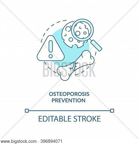 Osteoporosis Prevention Concept Icon. Breastfeeding Benefits For Women. Get Enough Calcium And Vitam