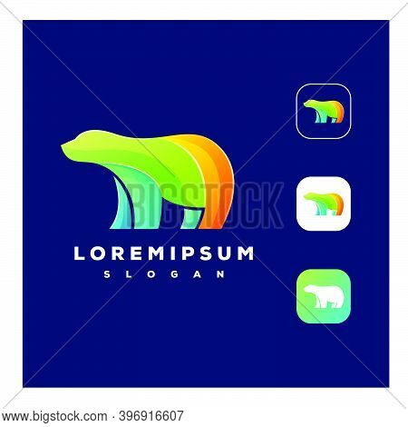 Colorful Bear Logo Design Vector Template Easy To Use