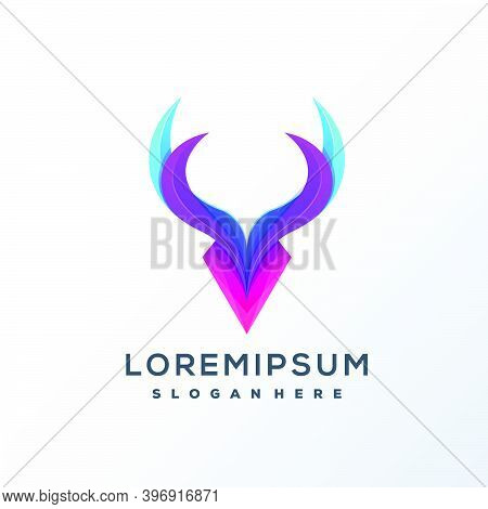 Colorful Deer Logo Design Vector Template Easy To Use