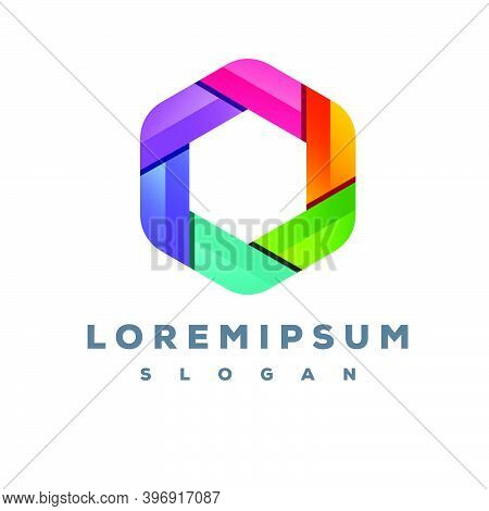 Colorful Hexagon Logo Design Vector Template Easy To Use