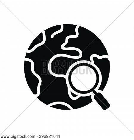 Black Solid Icon For Everything Each-item Each-thing All The-total Global Earth Research Map