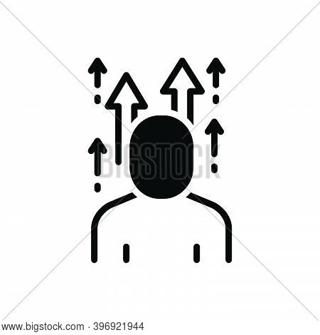 Black Solid Icon For Evolve Develop Progress Make-progress Advance Move-forward Cultivate Expand Mat