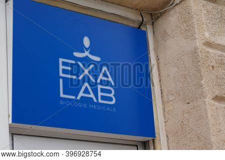 Bordeaux , Aquitaine  France - 11 21 2020 : Exalab Logo And Text Sign Of Medical Biology Laboratory