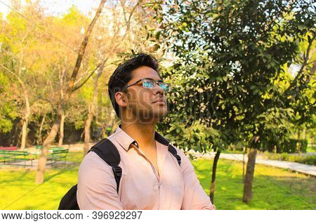 Utter Pardesh , India - Young Boy , A Picture Of Young Boy Model With Looking Up In Noida 1 March 20