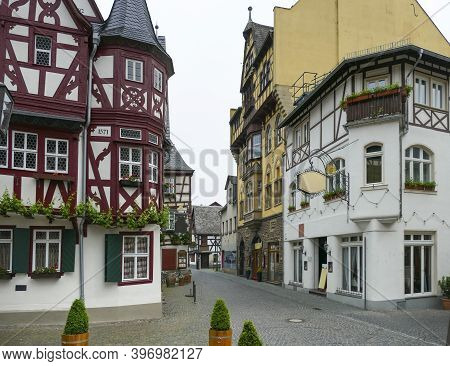 City View Of Bacharach, A Town In The Mainz-bingen District In Rhineland-palatinate, Germany